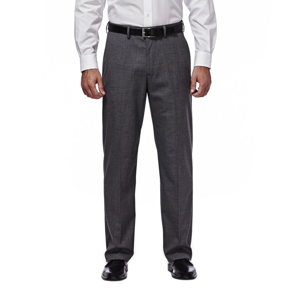 ...Men's Haggar Premium Dark Gray Suit Pants